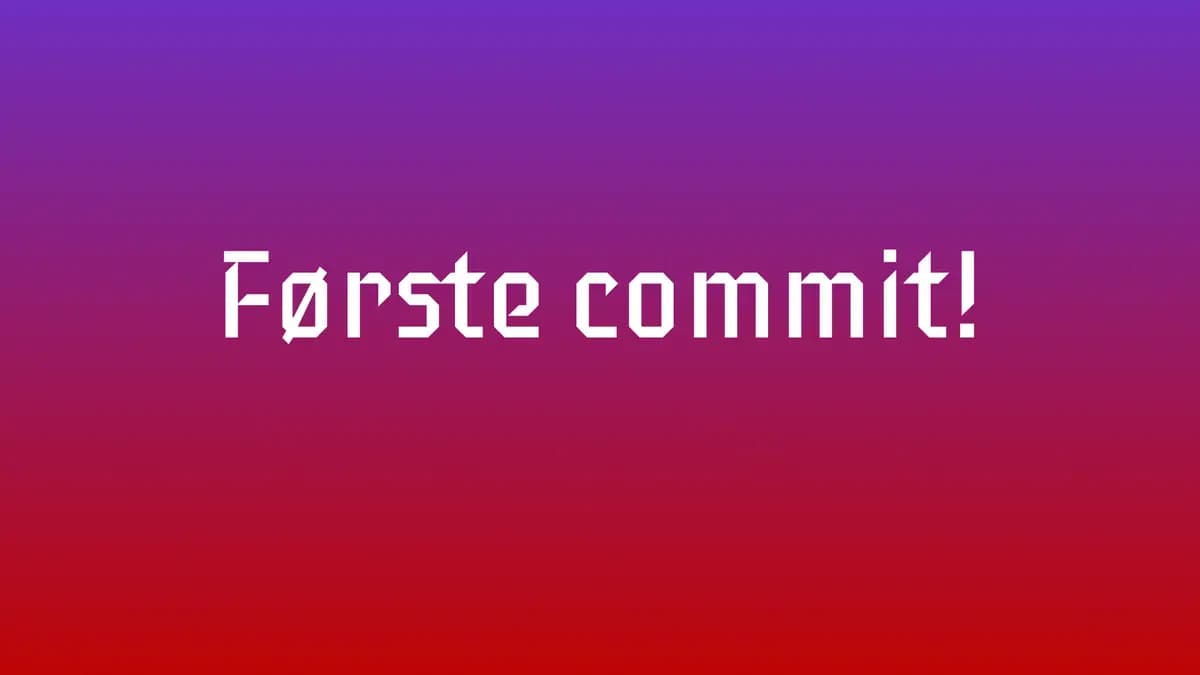 Første Commit! illustrasjon